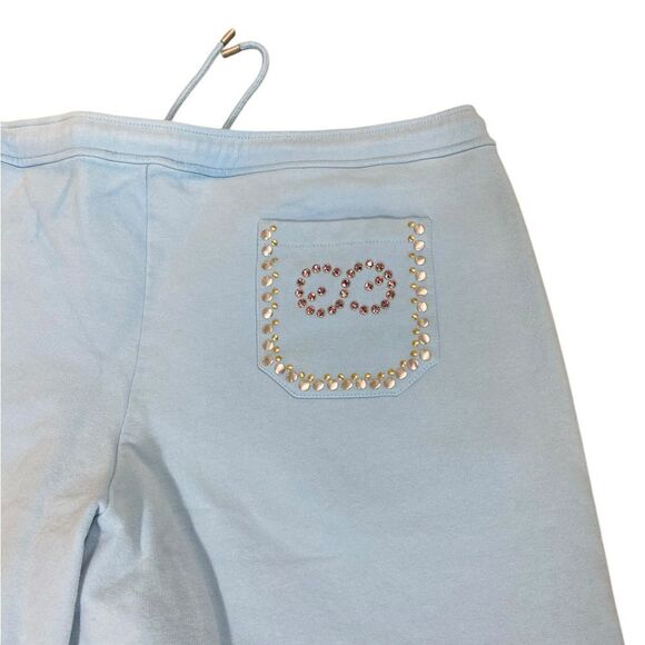 Escata Sport L baby blue wide leg joggers with draw string and pockets - Picture 4 of 7